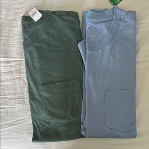 Green and Blue Pocket T-Shirts Mens L/XL Gap